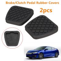 ₪ 2Pcs Brake Clutch Pedal Pad Rubber Cover Set For Honda Civic Accord CR-V Acura Brake Clutch Pedal Pad Car Accessories