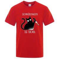 Schrodinger Is Dead Black Cat Fashion Soft T-Shirt Man High Quality T-Shirts Oversized T Shirts Cotton Short Sleeve Street Tops