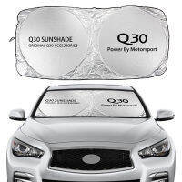 ฝาครอบม่านบังแดดที่บังแดดหน้ารถยนต์สำหรับ Infiniti Q30 Q50 Q60 Q70 QX30 QX50 QX60 QX70 QX80อุปกรณ์ IPL ป้องกันแผ่นสะท้อนแสงยูวีที่บังแดด LZY3721ที่บังแดด