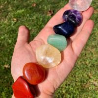 Seven Chakra Set - 7 Chakra Crystal Set - Chakra Tumbled Stones Red Jasper, Carnelian, Citrine, Green Aventurine, Sodalite, Amethyst, Quartz