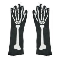 [Free ship] hand sleeve skeleton printing ghost claw adult white bloodstained glove sleeves