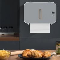 Automatic Roll Paper Dispenser Wall-Mounted Punch-Free Toilet Paper Holder Eletric Paper Towel Dispenser Tissue Box Cover SNO88 Tissue Holders