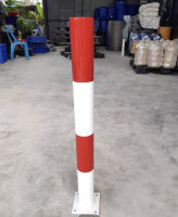 เสาเหล็กกั้นรถ เสากั้นทาง  ขนาด 75x125x850 mm.