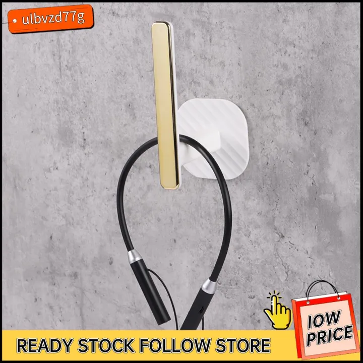 ULBVZD77G No drill Tiebacks Self Adhesive L shaped Hook Gold Curtain