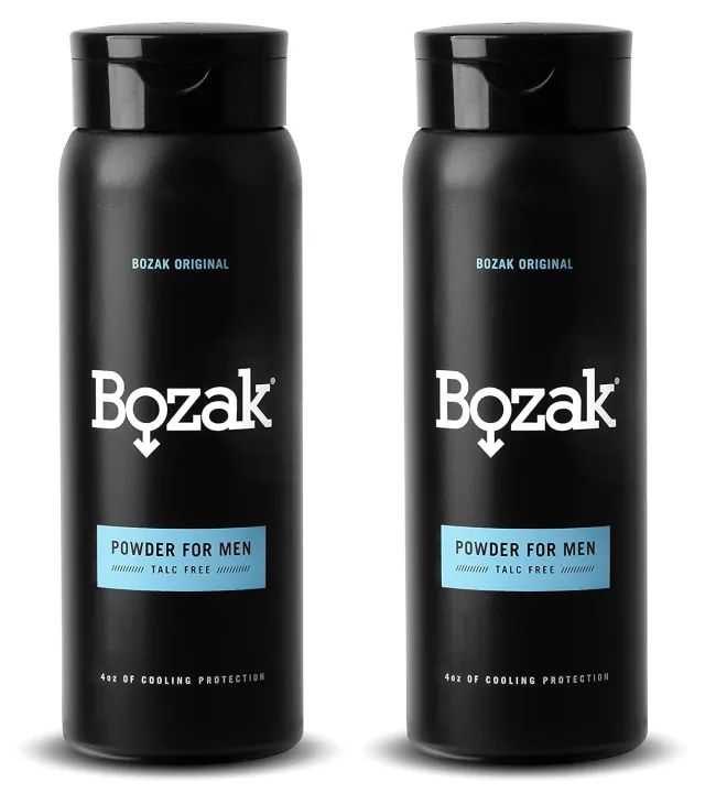 Bozak Cooling Body and Foot Powder for Men Talc Free, Jock Itch