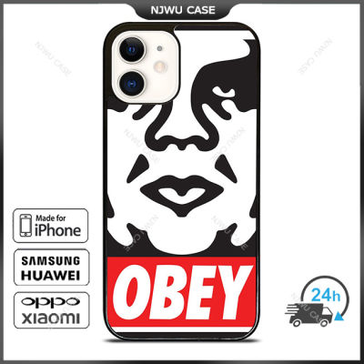 Obey Clothing Logo Phone Case for iPhone 14 Pro Max / iPhone 13 Pro Max / iPhone 12 Pro Max / XS Max / Samsung Galaxy Note 10 Plus / S22 Ultra / S21 Plus Anti-fall Protective Case Cover