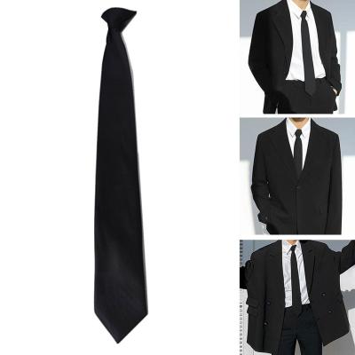 Black Tie For Men Adjustable Clip-On Pre-Tied Neck Strap Business/Graduation For Wedding//Formal Q1Q1
