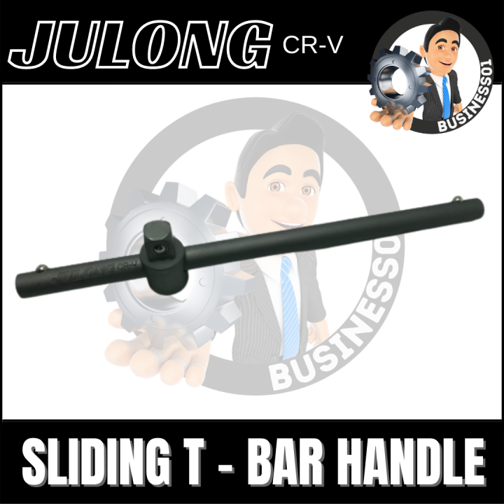 Business01 Julong Sliding TBar Handle 1/2" Drive Carbon Black