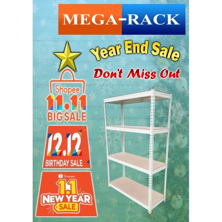 🤍 HEAVY DUTY BOLTLESS RACK🤍 BIEGE WHITE Color Metal Rack with 3 4