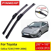 For Toyota Celica T230 1999 2000 2001 2002 2003 2004 2005 2006 Front Wiper Blades Brushes Cutter Accessories U J Hook