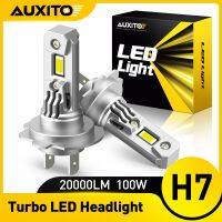 AUXITO 2Pcs H7 Turbo LED Head Lamp Bulbs 20000LM 100W High Power H7 LED Headlight CSP Chips 1:1 Mini Size Design Car Lights 12V Bulbs  LEDs  HIDs