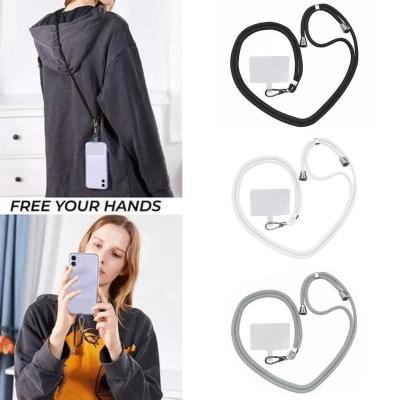 Mobile Phone Lanyard Solid Rope Mobile Phone Case Clip Body Rope Strap Wrist Neck Universal Gasket Fixing Cross Piece E7A7