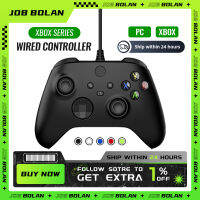 JOB BALON Wired Controller สำหรับ Xbox Series XS Gamepad ตัวควบคุมวิดีโอเกม, ตัวควบคุมเกมสำหรับ Xbox One และ Windows 10/11-caicai store