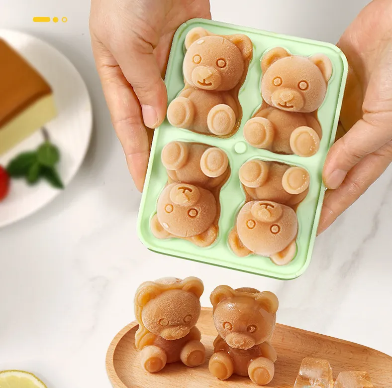 3d Teddy Bear Silicone Ice Cube Mold Perfect For Scotch - Temu