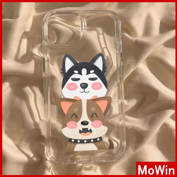 mowin-เข้ากันได้สำหรับ-เคสไอโฟน-เคสไอโฟน11-เคส-iphone-11-เคสนิ่ม-tpu-รูใหญ่-เคสโทรศัพท์อวกาศน่ารัก-cartoon-หมาขาวตลกภาษาอังกฤษ-ตัวป้องกันกล้องกันกระแทก-compatible-with-iphone-14-13-12-pro-max-11-xr-xs