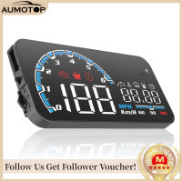 AUMOTOP เครื่องฉายไฟหน้ารถยนต์,เครื่องฉายไฟหน้ารถยนต์มิเตอร์จับเวลารถวัดความเร็วรถแรงดันน้ำมันอุณหภูมิน้ำความเร็วรถจอดิจิตอล