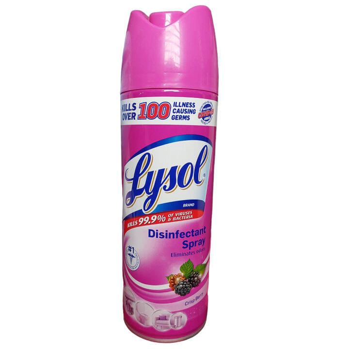 Lysol Disinfectant Spray Crisp Berry Scent 340 grams (1 Medium Canister ...