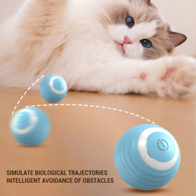 ของเล่นแมวออกกำลังกายแบบอินเทอร์แอคทีฟ Usb ชาร์จลูกบอลของเล่นแมวได้ไฟสีสันสดใสสนุกและปลอดภัยของเล่นลูกแมว