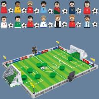 NEW World Football Match Players Figures Building Blocks Football Field Stadium Soccer Team Famous Sport Bricks G0104 Toys