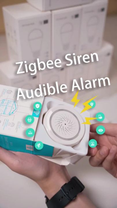 Tuya Zigbee Smart Siren Sensor 90dB Sound Light Alarm Sensor Smart Life  Siren Audible Alarm Smart Home Security System - China Tuya Zigbee Gateway  Required, Siren Sensor