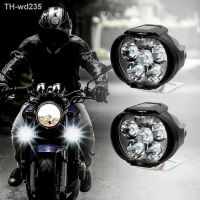 1/2 Stuks 6 Led Motorfietsen Koplamp Wit Super Heldere Werken Spot Light Motorbike Fog Lamp 1500LM Led Scooters spotlight