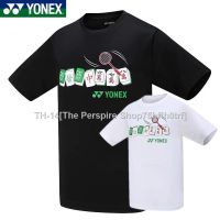 ✷▨♚ New YONEX Mens and Womens Badminton Quick Dry Short Sleeve Table Tennis Shirt Couple Sports Team Shirt Cultural Shirt Top Sweat-absorbing Breathable