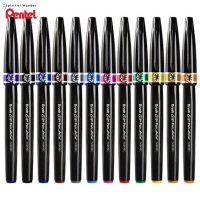 ✁◑ Pentel Color Soft Pen 1 pcs SESF30C Scientific Brush Very Fine Soft Pen Flower Style English Beautiful Speed ​​Dry Ink