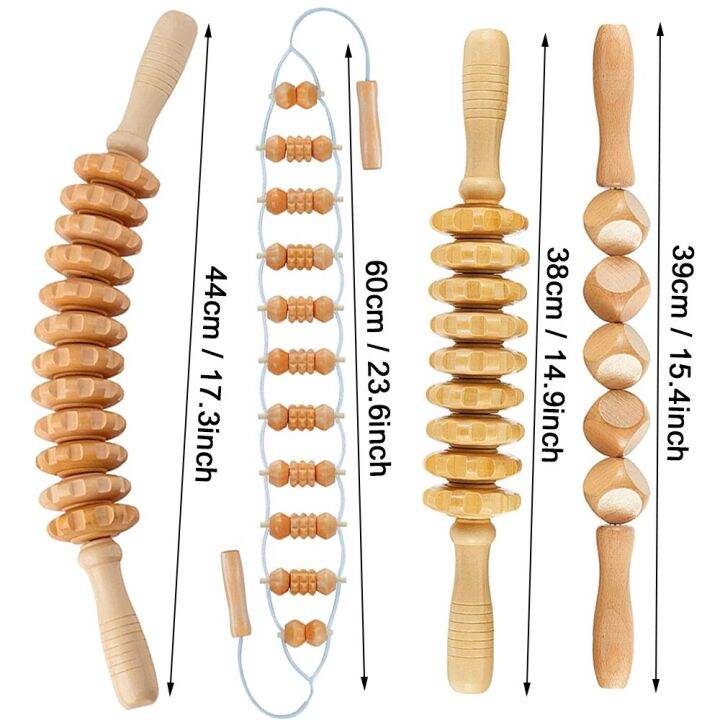 ชุดรักษาด้วยไม้แท่งลูกกลิ้งสำหรับนวดโค้งชุดอุปกรณ์การนวด-maderoterapia-สำหรับกระชับรูปร่างป้องกันเซลลูไลท์คลายกล้ามเนื้อ
