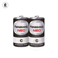 ถ่าน แบต Panasonic NEO C คู่ ดำ 1.5V R14NT/2SL 2 ก้อน C BATTERY ถ่านไฟฉาย วิทยุ