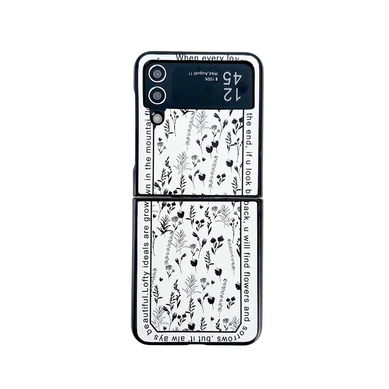 For Samsung Galaxy Z Flip 5 Flip 4 Flip3 Cute Pattern Soft Shockproof Phone  Case
