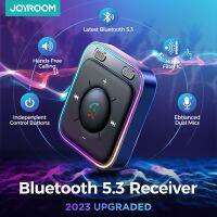 Joyroom Bluetooth 5.3 Car Adapter Enhanced Dual Mics ENC Noise Cancellation 3.5mm AUX Adapter Bluetooth Wireless Receiver adapte Cables Converters