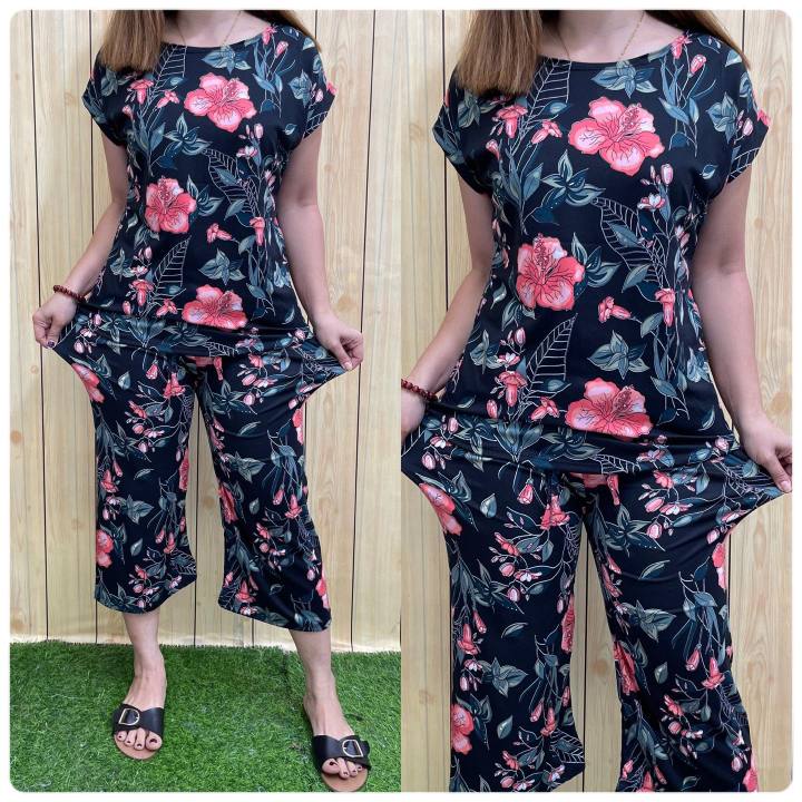 FLORAL TERNO SQUAREPANTS WITH SIDE POCKET GOOD QUALITY COTTON SOFT ...