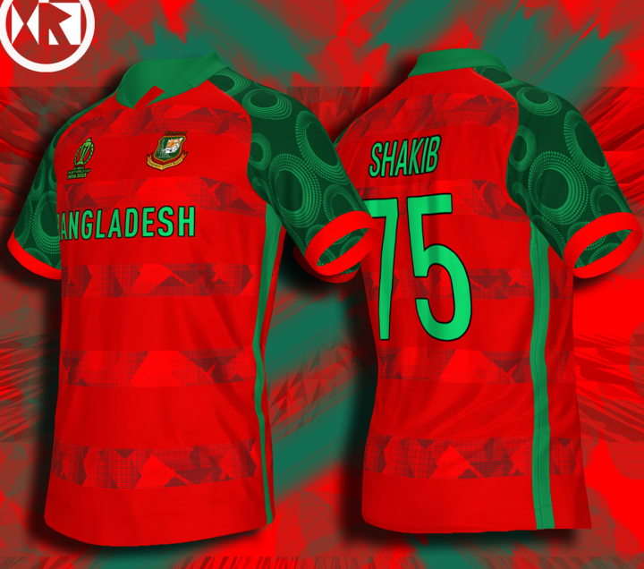red color Concept Away Jersey for Bangladesh Cricket Team Lazada