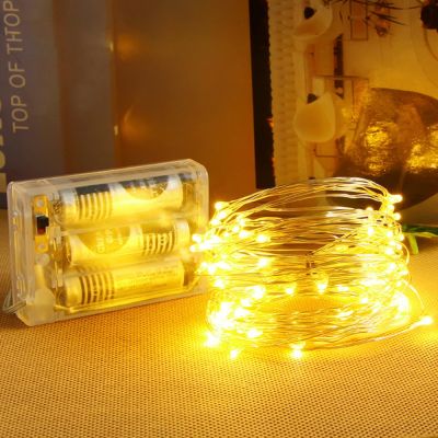【YF】♤  Led String Lights Battery Wire Lights for Bedroom Christmas Parties Wedding Centerpiece Decoration