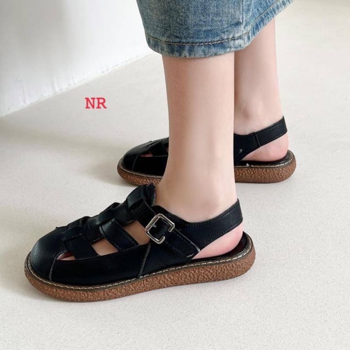 รองเท้าแตะแฟชั่น-พร้อมส่ง-size-36-40-eu-ดำ-ขาว-ครีม-รองเท้าใส่เที่ยว-รองเท้าลำลองสุภาพสตรี-รองเท้าแฟชั่นใส่เที่ยว-งานสวย-ใส่สบาย