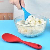 ❃ 1Pcs Colorful Handle Silicone Rice Spoon Food Grade Safety Material Heat Resistance Non-Stick Spoons Kitchen Helper Cooking Tabl