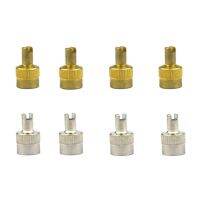 8Pcs รถวาล์วกุญแจโลหะวาล์ว Cap พร้อม Key Valve Extractor รถวาล์ว Cap ยางวาล์ว Stem Cap Dust Proof Covers