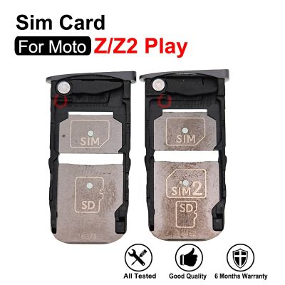 ช่องเสียบซิมการ์ดถาดใส่ซิมการ์ดแบบเดี่ยว + สองช่องสำหรับ Motorola Z Z2 Play อะไหล่ทดแทนการซ่อม XT1650