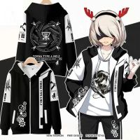 เกมพิมพ์ลาย3D NieR: เสื้อฮู้ดชายหญิงซิปออโตมาตะเสื้อชุดคอสเพลย์ผู้หญิงลำลองเด็กชายเด็กหญิงเด็กเสื้อฮู้ดเสื้ออะนิเมะ