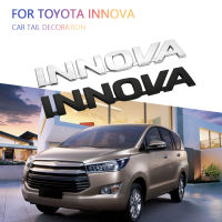 สติกกอร์โลโก้ภายนอกรถสีเงิน/ดำสำหรับอุปกรณ์เสริมโตโยต้ารุ่นอินโนวา INNOVA