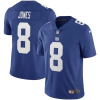 นิวยอร์กไจแอนท์ใหม่ Nfl New York Ritchie No. 8 Daniel Jones ชุดเจอร์ซีย์เล่นกีฬาเสื้อผ้าผู้ชายใหม่