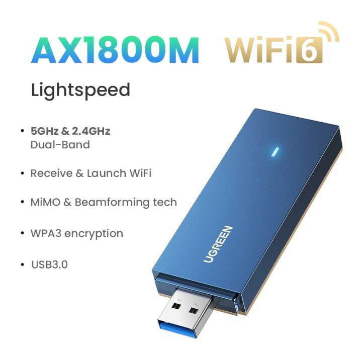 Ugreen Wifi Adapter Usb3 0 Ac1300mbps 5 8gand2 4g Usb Wifi For Pc Desktop Laptop Windows Wifi