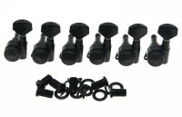 KAISH Left Handed Locking Tuning Keys Guitar Tuners Pegs Machine Heads Black