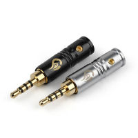 2.5 Jack 332" Headphone Plug 4 Poles Stereo Repair Connectors HiFi Earphone Connector Solder Wire Splice Adapter Length 35mm