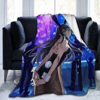 2023 in stock HGWHGS Super Soft Blanket Hypoallergenic , Blanket Rascal Does Not Dream Of Bunny Girl Senpai Mai Super Soft , For Kids Adults All Season  ，Contact the seller to customize the pattern for free