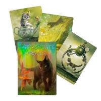 Colorful Mysterious Fantasy Cats Oracle Tarot Cards 23 Sheets Delicate Board Game Full English Oracle Card Party Supplies