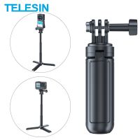 TELESIN Extendable Mini Selfie Stick Tripod Stable With 1/4 Screw For GoPro 10 9 8 7 6 DJI Action 2 Osmo Action Insta360 ONE X R Selfie Sticks