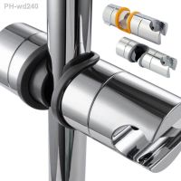 High Quality Universal Adjustable ABS Chrome Shower Rail Head Slider Holder Portable Base Bracket Slide Clamp 22mm- 25mm