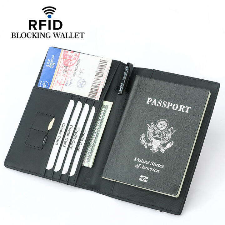 ซองใส่หนังสือเดินทางยางยืดหนัง-rfid-ซองใส่หนังสือเดินทางคาร์บอนไฟเบอร์