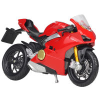 【support】 1:18 Ducati Panigale โมเดลรถ V4แดงแบบหล่อมอเตอร์ไซค์ของเล่น